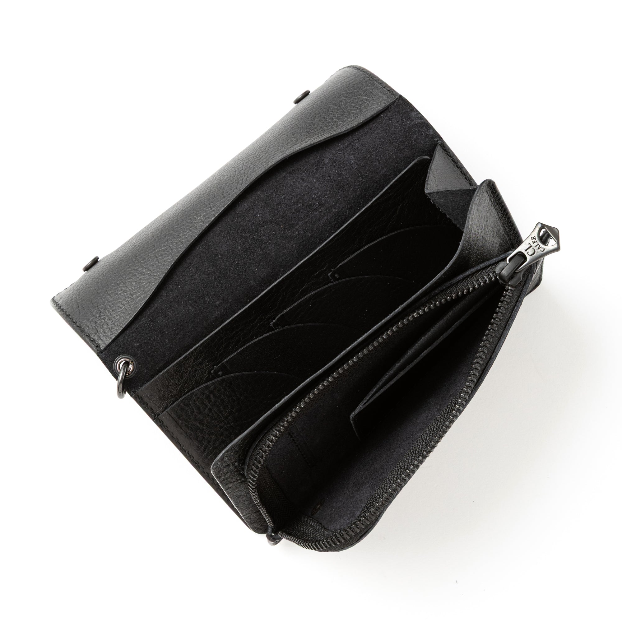 CALEE◇長財布/レザー/BLK/ダメージ有 CALEE◇長財布/レザー/BLK/ダメージ有