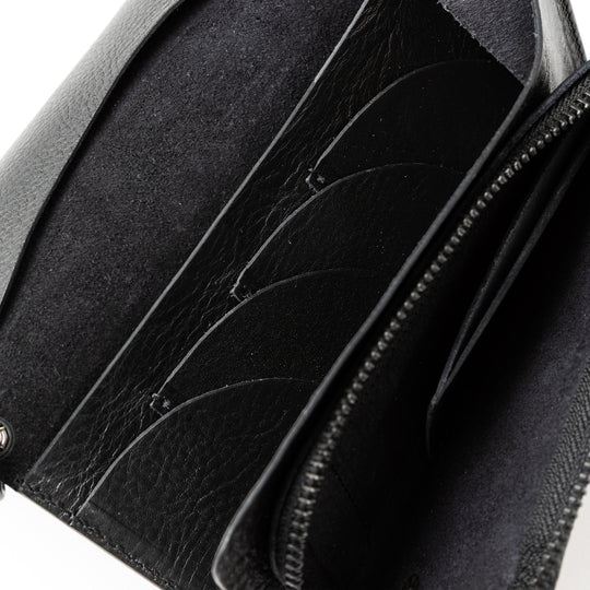 小物 CALEE_LONG WALLET BLACK STUDS LEATHER LONG WALLET＜EXCLUSIVE＞ – CALEE ONLINE