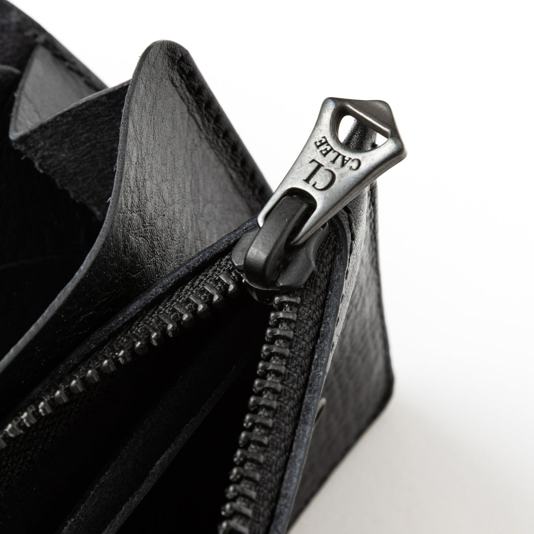 BLACK STUDS LEATHER LONG WALLET – CALEE ONLINE STORE