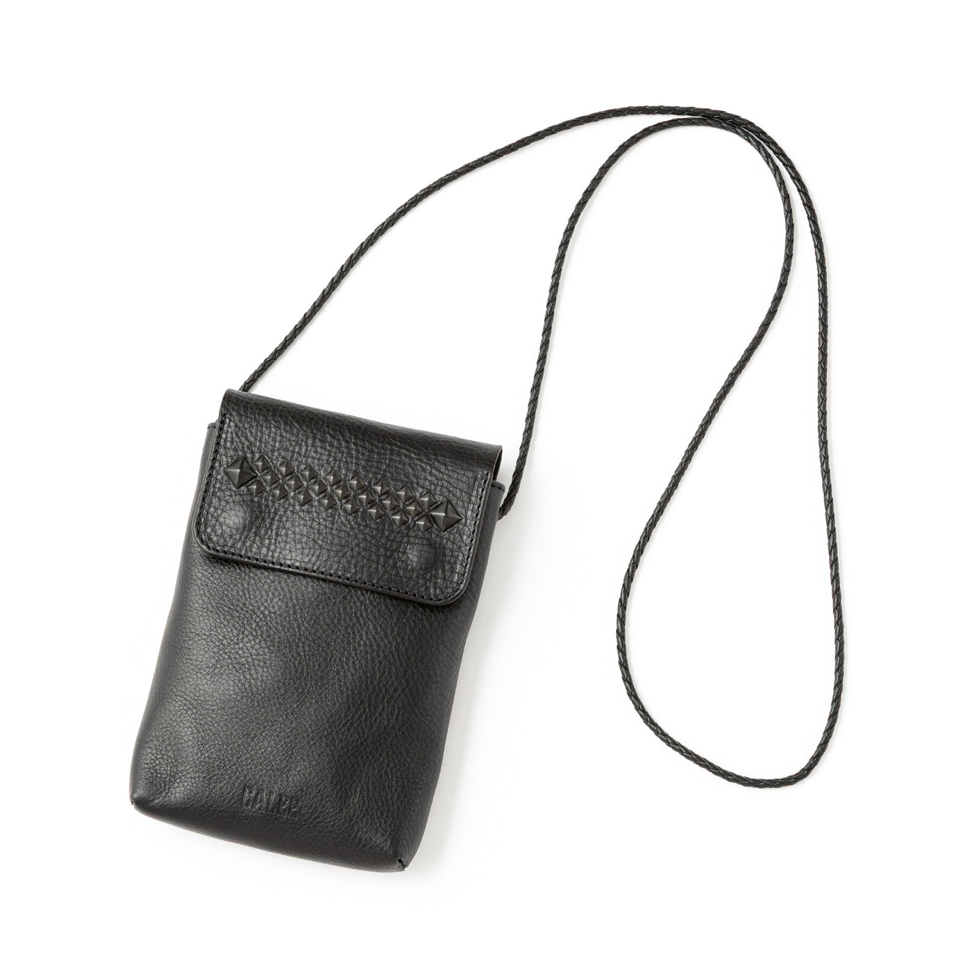 BLACK STUDS LEATHER SHOULDER POUCH ＜EXCLUSIVE＞