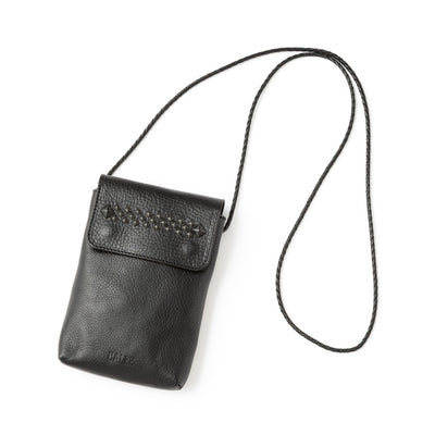 BLACK STUDS LEATHER SHOULDER POUCH ＜EXCLUSIVE＞