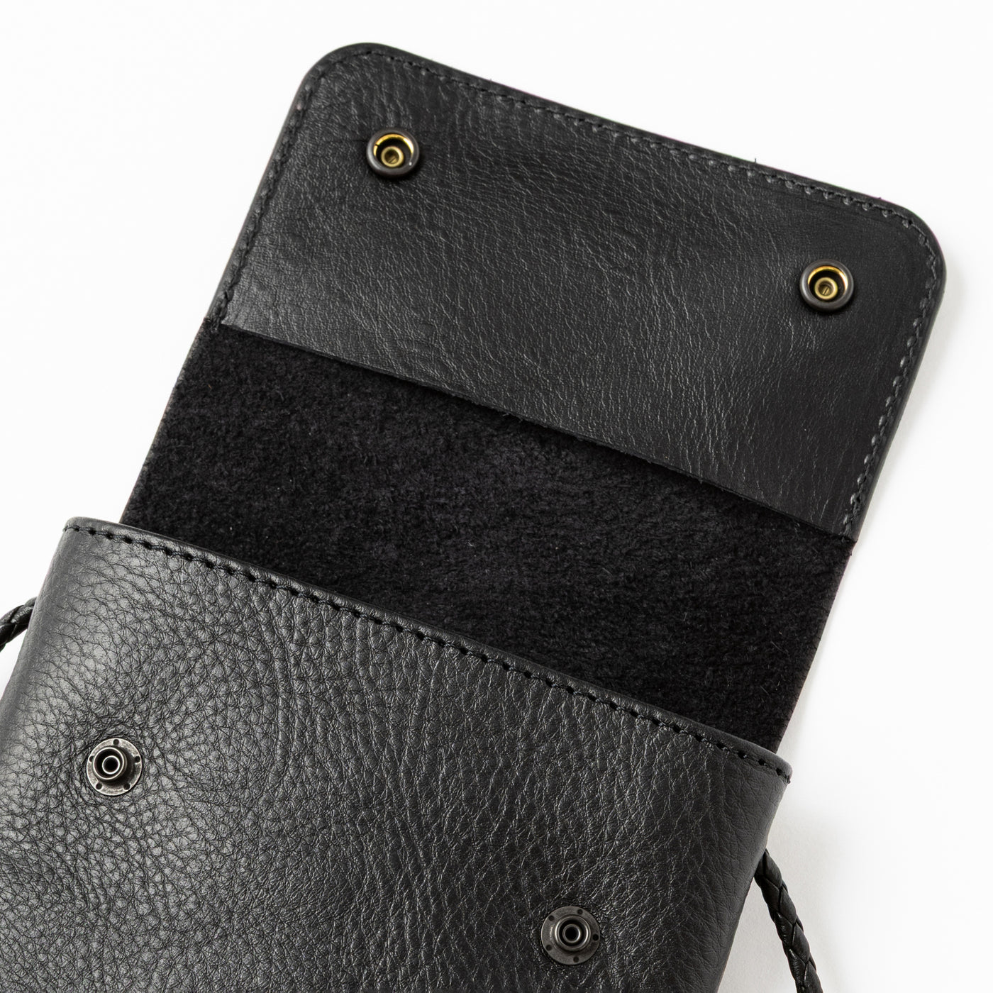 BLACK STUDS LEATHER SHOULDER POUCH ＜EXCLUSIVE＞