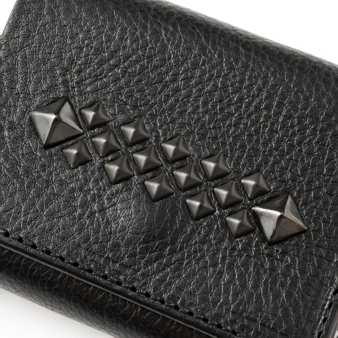 小物 CALEE BLACK STUDS LEATHER MULTI WALLET CALEE - STUDS LEATHER MULTI WALLET (BLACK) / スタッズ レザー