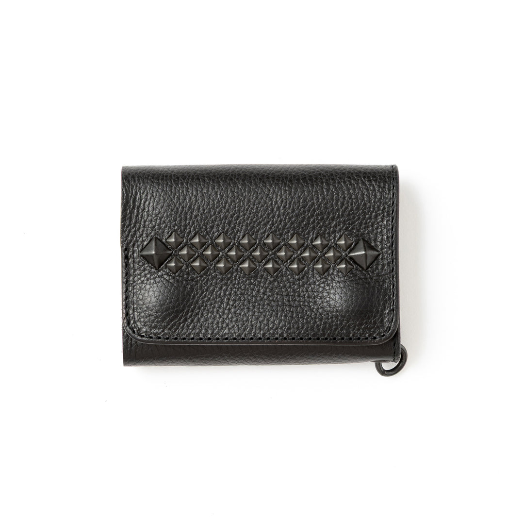 小物 CALEE STUDS LEATHER FLAP HALF WALLET BLACK STUDS LEATHER FLAP HALF WALLET – CALEE ONLINE STORE