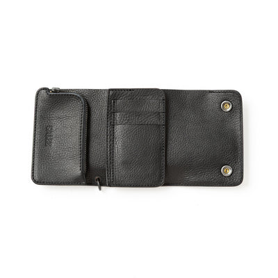 BLACK STUDS LEATHER FLAP HALF WALLET＜EXCLUSIVE＞