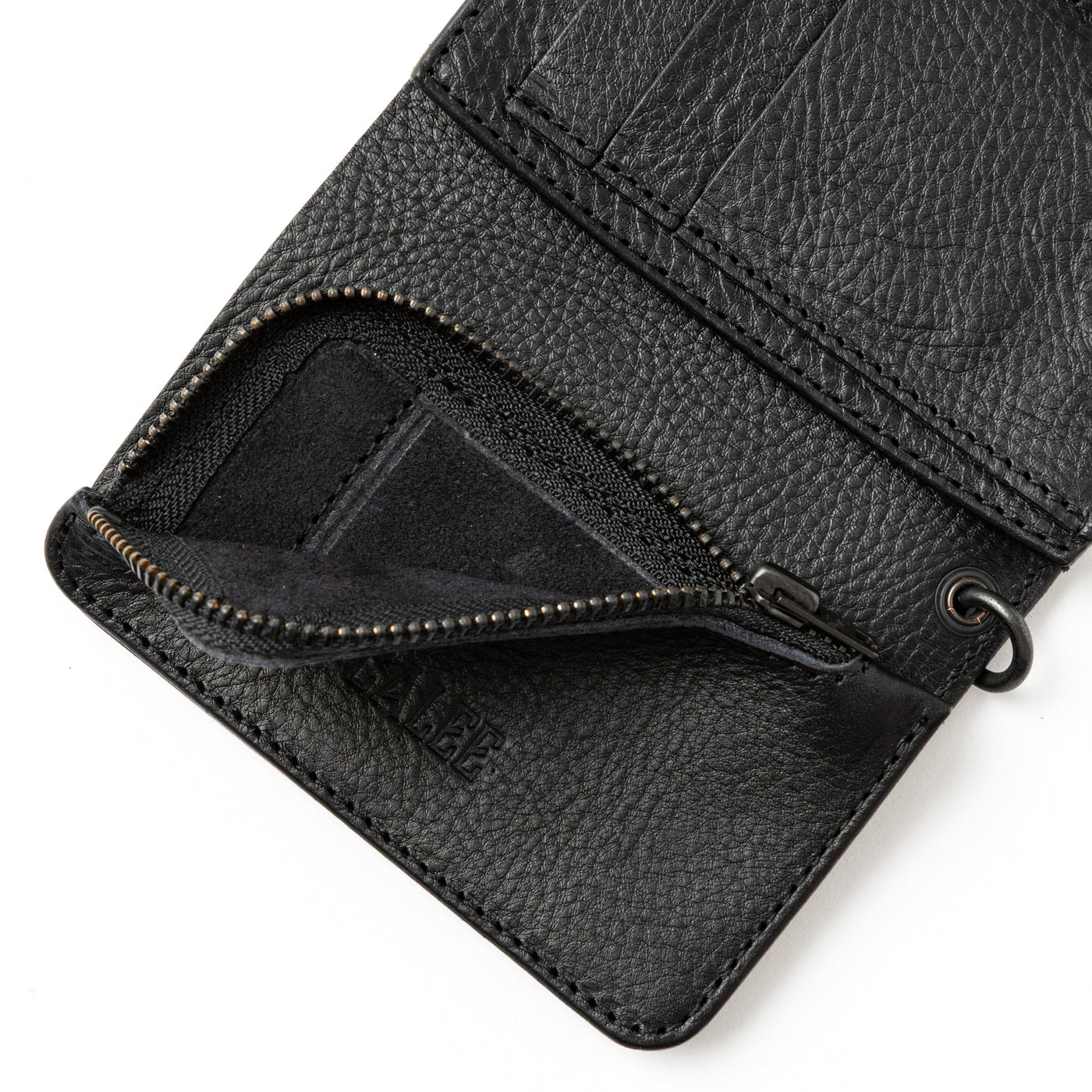 BLACK STUDS LEATHER FLAP HALF WALLET＜EXCLUSIVE＞