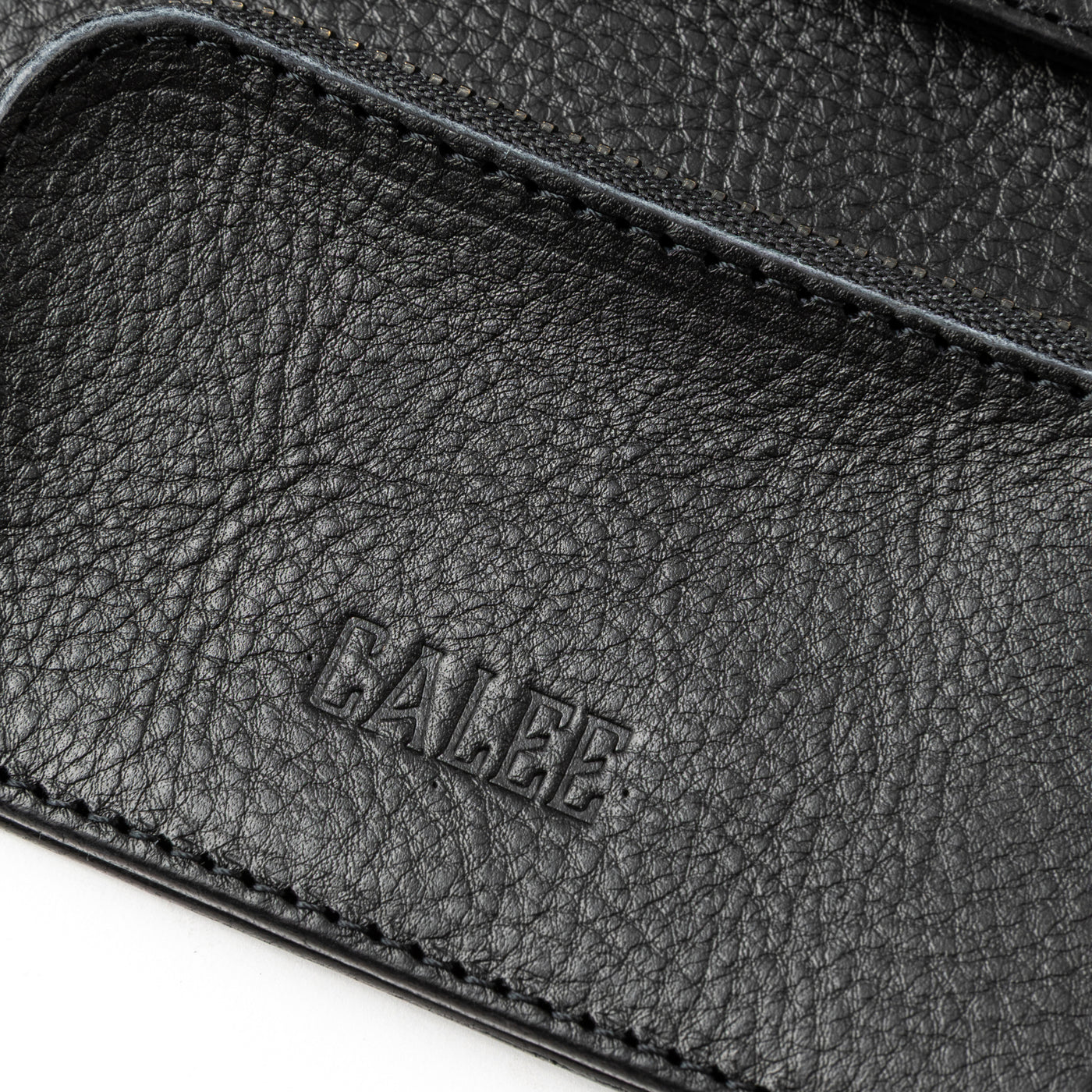 BLACK STUDS LEATHER FLAP HALF WALLET＜EXCLUSIVE＞