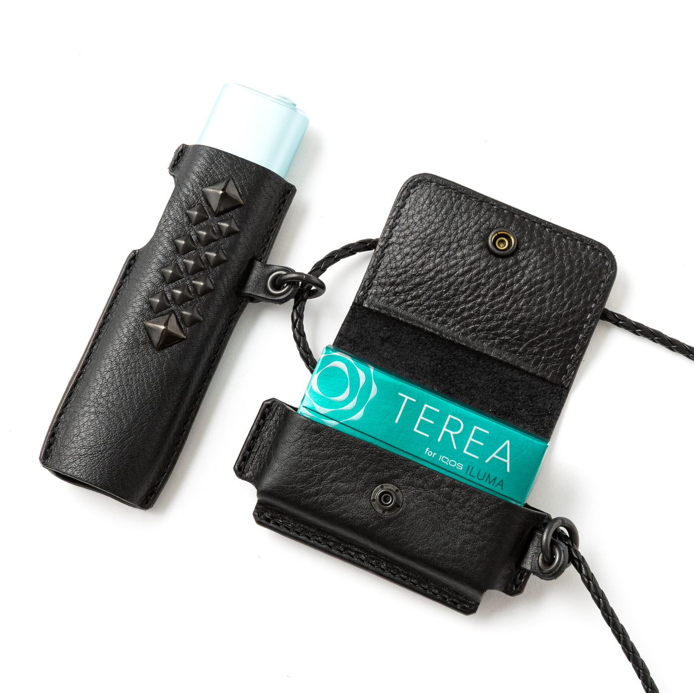 BLACK STUDS LEATHER IQOS & HEAT STICK CASE ＜EXCLUSIVE＞