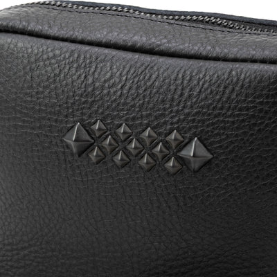 BLACK STUDS LEATHER SHOULDER BAG ＜EXCLUSIVE＞