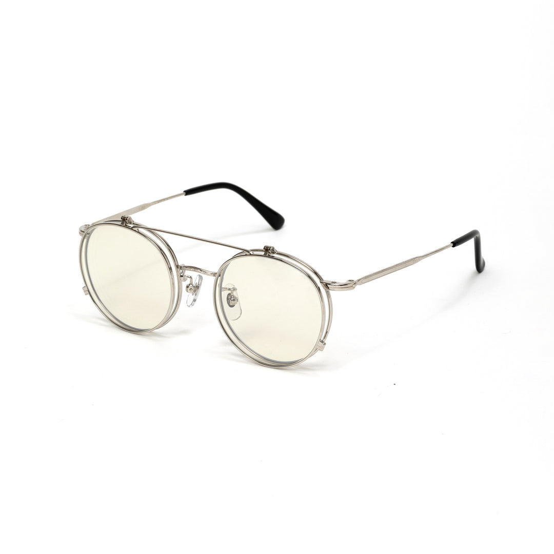 FLIP UP TYPE CIRCLE METAL GLASSES ＜MIRROR LENS＞ – CALEE ONLINE STORE