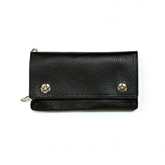 SILVER STAR CONCHO LEATHER LONG WALLET – CALEE ONLINE STORE