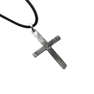 LEATHER STRAP CROSS HEAD NECKLACE