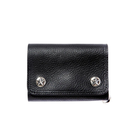 小物 CALEE STUDS LEATHER FLAP HALF WALLET BLACK STUDS LEATHER FLAP HALF WALLET – CALEE ONLINE STORE