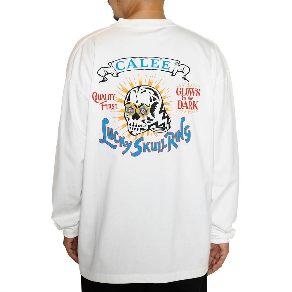 LUCKY SKULL RING LOGO DROP SHOULDER L/S TEE