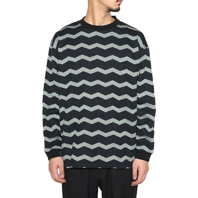 ZIGZAG DOUBLE JACQUARD BORDER L/S CS