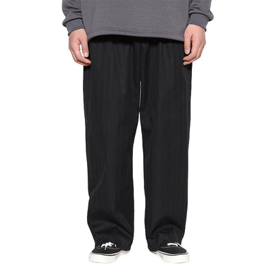 PINSTRIPE TUCK WIDE SLACKS