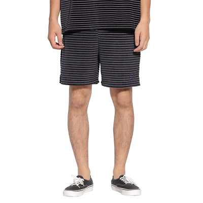 BORDER VELOUR PILE RELAX SHORTS