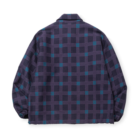 BOX CHECK OVER SIZE COACH JACKET – CALEE ONLINE STORE