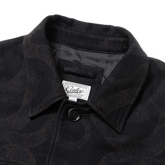 CALEE コート　スパイラル柄 JACQUARD HALF COAT ＜SNAKE PATTERN＞ – CALEE ONLINE STORE