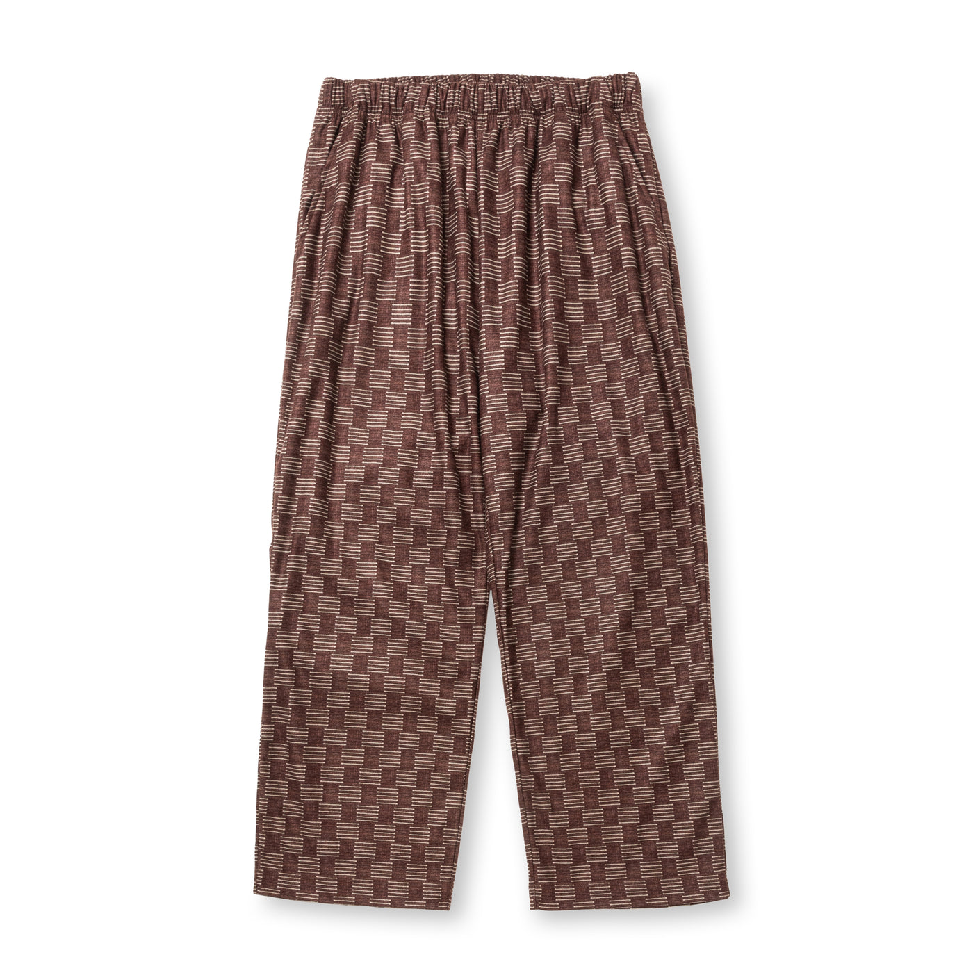 ALLOVER PATTERN MICRO FLLECE WIDE RELAX PANTS