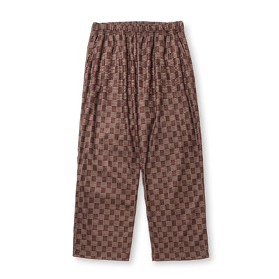 ALLOVER PATTERN MICRO FLLECE WIDE RELAX PANTS