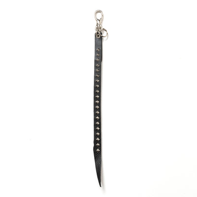 STUDS & KNITTING LEATHER LONG KEY RING