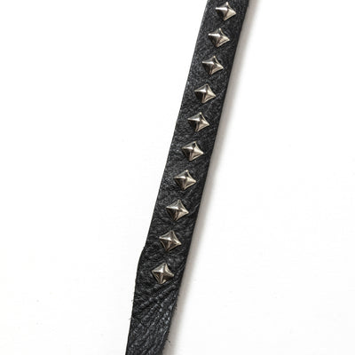 STUDS & KNITTING LEATHER LONG KEY RING