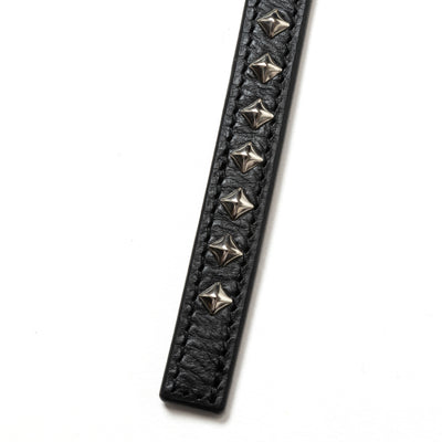 STUDS LEATHER SHORT KEY RING