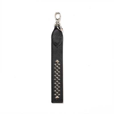 STUDS LEATHER FLAT LONG KEY RING