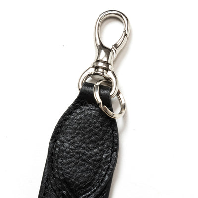 STUDS LEATHER FLAT LONG KEY RING