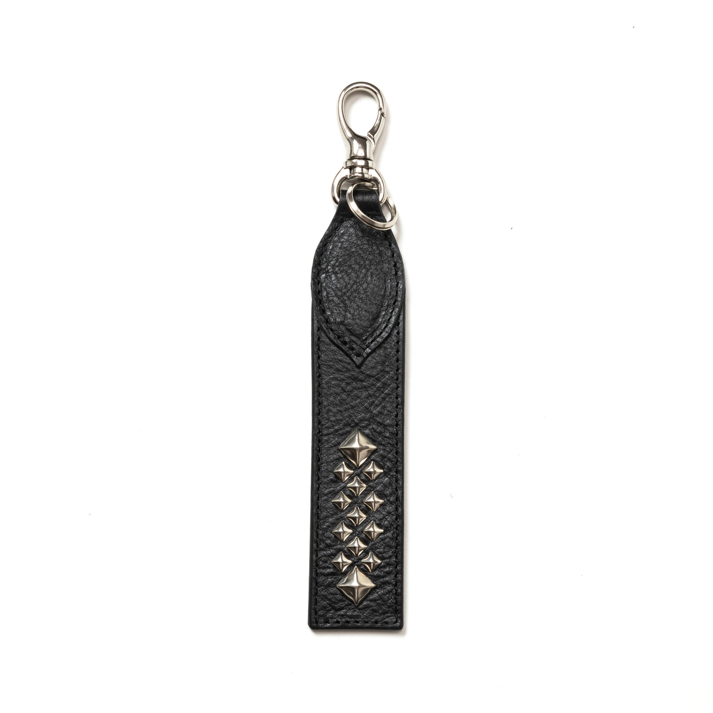 STUDS LEATHER FLAT SHORT KEY RING