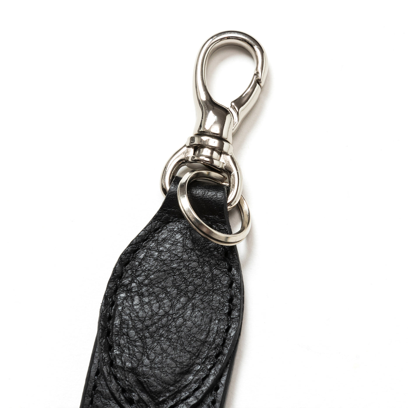 STUDS LEATHER FLAT SHORT KEY RING