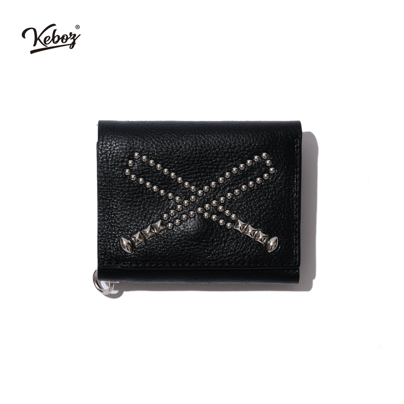 CALEE × KEBOZ STUDS LEATHER MULTI WALLET