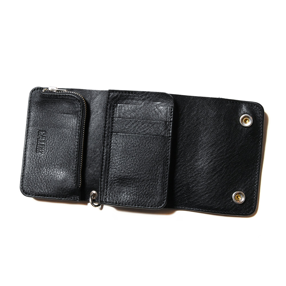 STAR STUDS FLAP LEATHER HALF WALLET