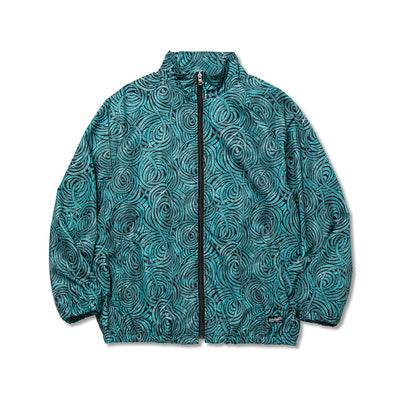 ALLOVER SPIRAL PATTERN TRACK JACKET - calee-official