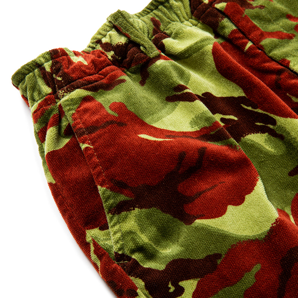 BRITISH CAMOUFLAGE PATTERN CORDUROY EASY TROUSERS - calee-official