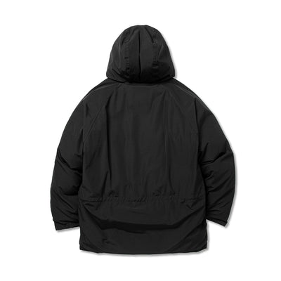 FRENCH WHITE DUCK DOWN HOODIE JACKET <LINING OF SNAKE PATTERN> - calee-official