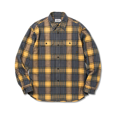 DOBBY CHECK PATTERN L/S SHIRT - calee-official