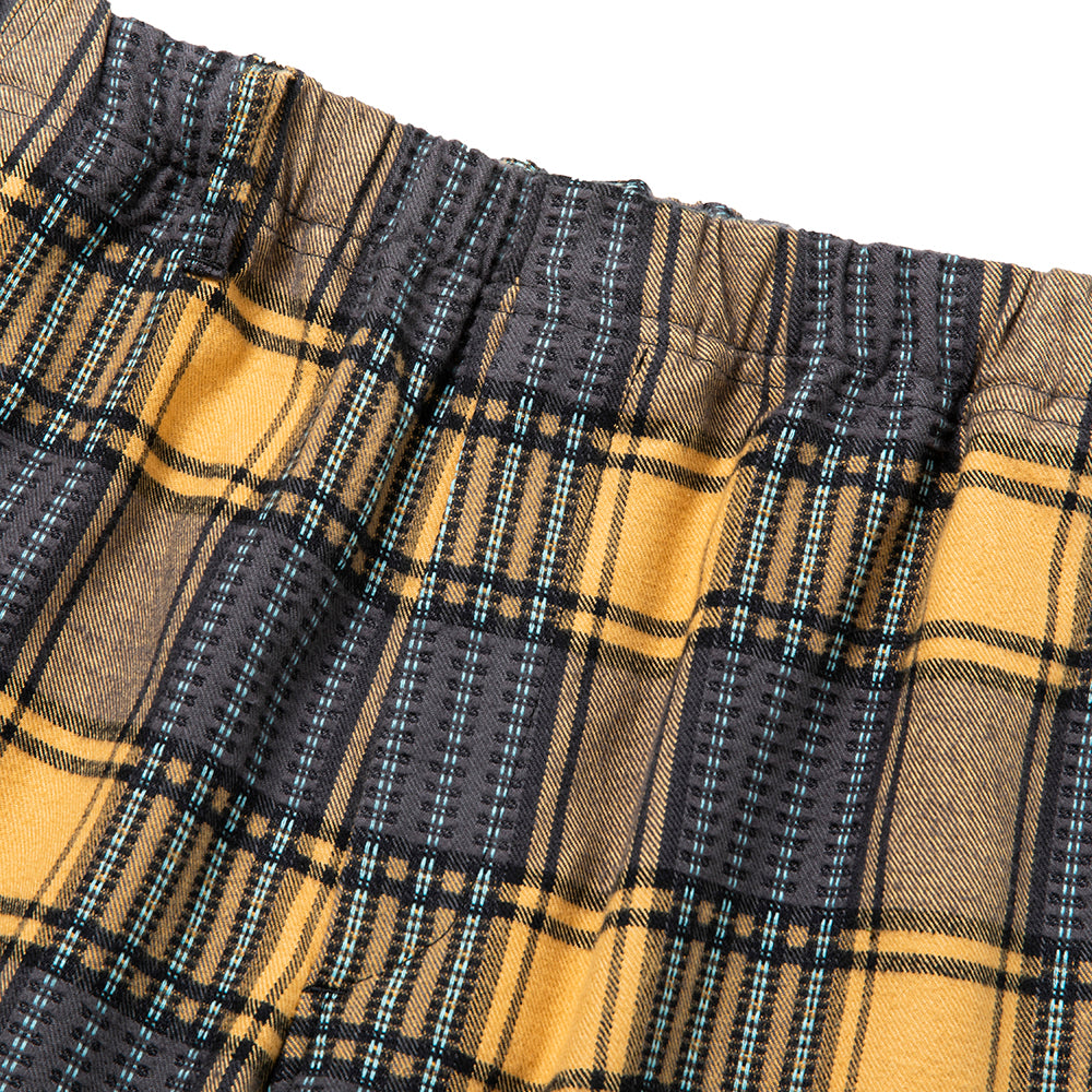 DOBBY CHECK PATTERN EASY TROUSERS - calee-official