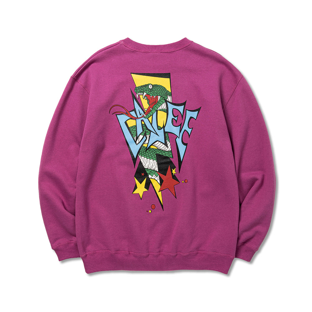 SNAKE BOLT CREW NECK SWEAT - calee-official