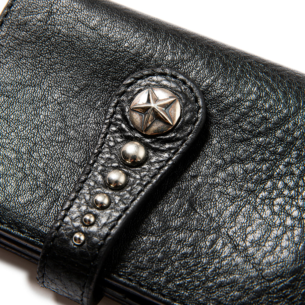 SILVER STAR CONCHO STRAP LEATHER WALLET - calee-official