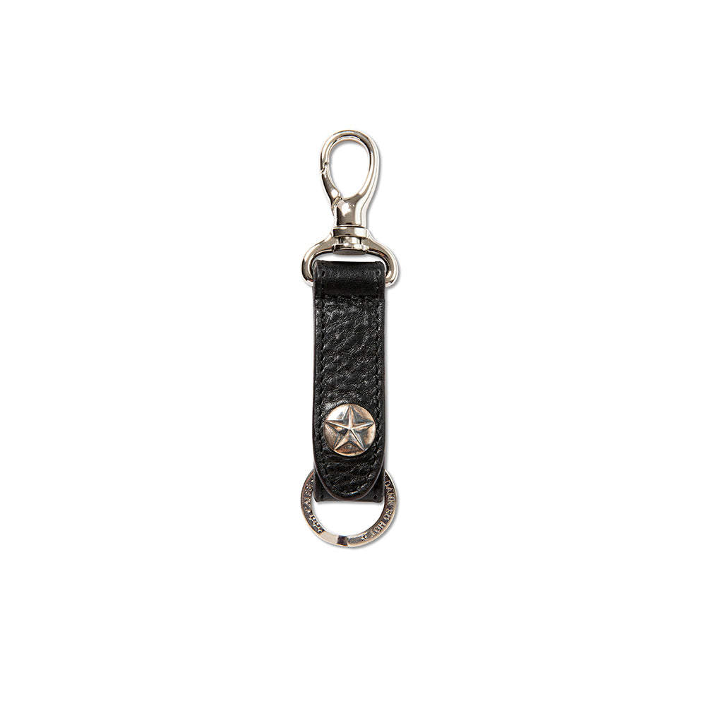SILVER STAR CONCHO LEATHER KEY RING - calee-official