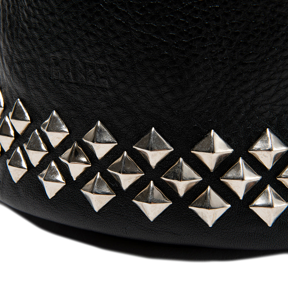 STUDS LEATHER DRAWSTRING BAG - calee-official