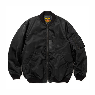 ALLOVER STAR PATTERN MA-1 TYPE FILGHT JACKET - calee-official