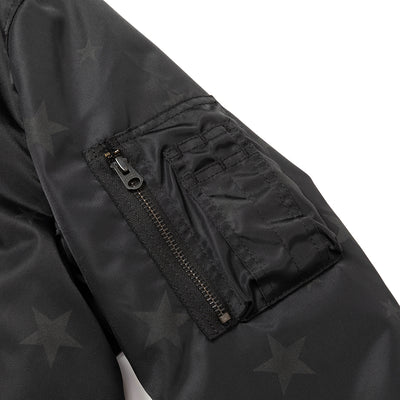 ALLOVER STAR PATTERN MA-1 TYPE FILGHT JACKET - calee-official