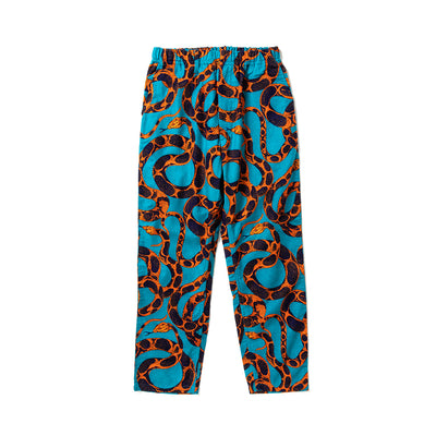 ALLOVER SNAKE PATTERN FLANNEL EASY TROUSERS -LIMITED- - calee-official
