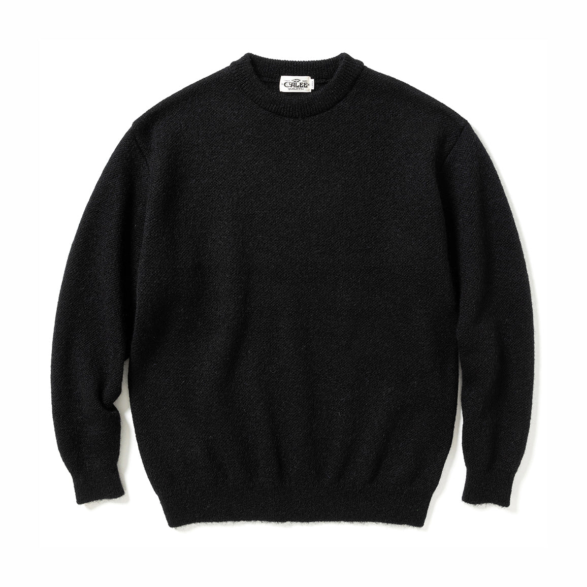 7 GAUGE JACQUARD MOHAIR CREW NECK KNIT SWEATER - calee-official