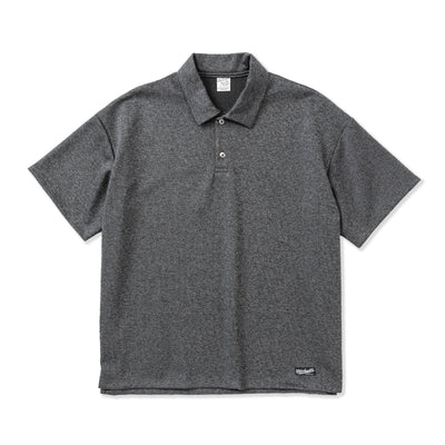 MIX TWEED JERSEY TYPE DROPSHOULDER POLO SHIRT