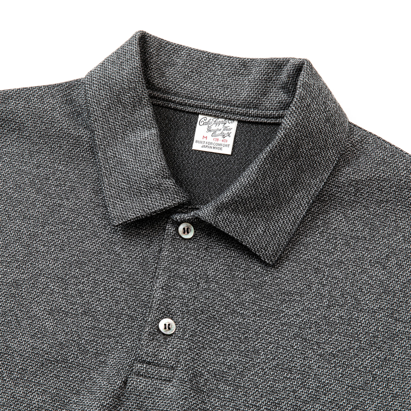 MIX TWEED JERSEY TYPE DROPSHOULDER POLO SHIRT