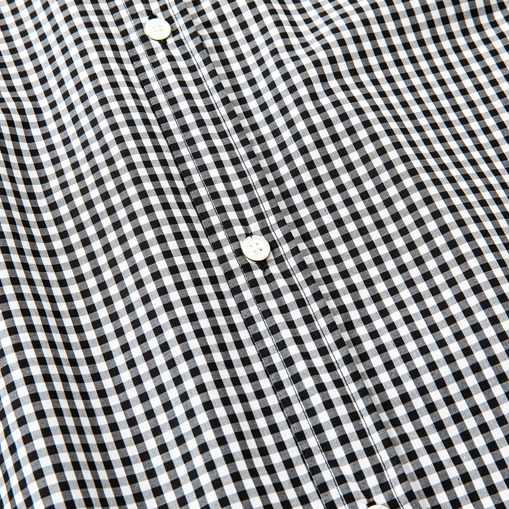 GINGHAM CHECK PATTERN OVER SILHOUETTE L/S SHIRT - calee-official